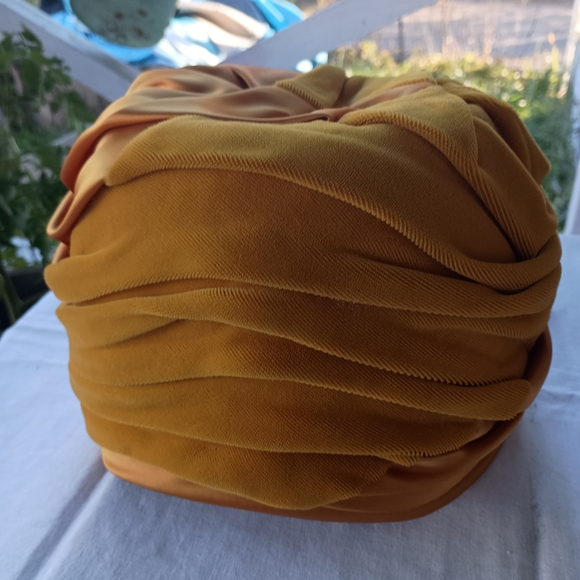 Exquisite Vintage Goldenrod/Mustard Turban Hat - Mid Century main image 8